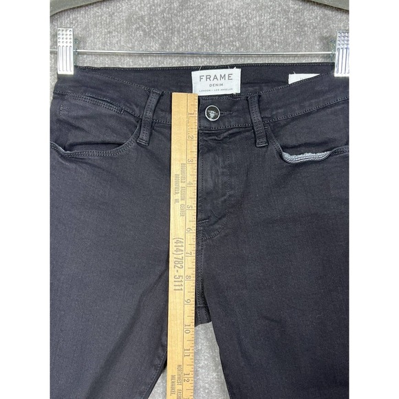 Frame Denim Le High Skinny‎ Jeans Womens Size 26 Stretch Black Made in USA - Picture 9 of 11